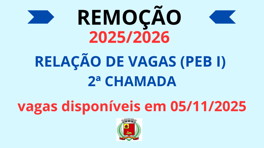 Imagem notícia Relação de Vagas - Remoção
